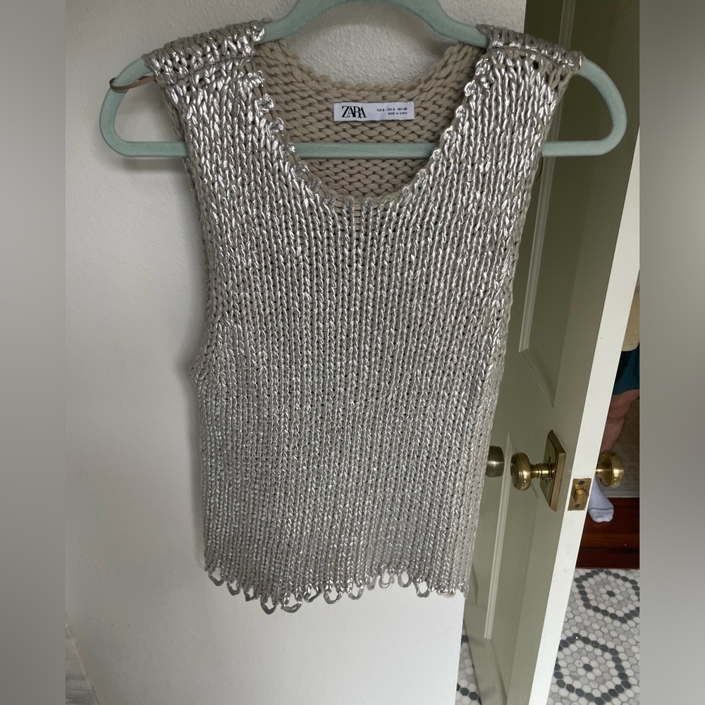 Zara metallic sweater